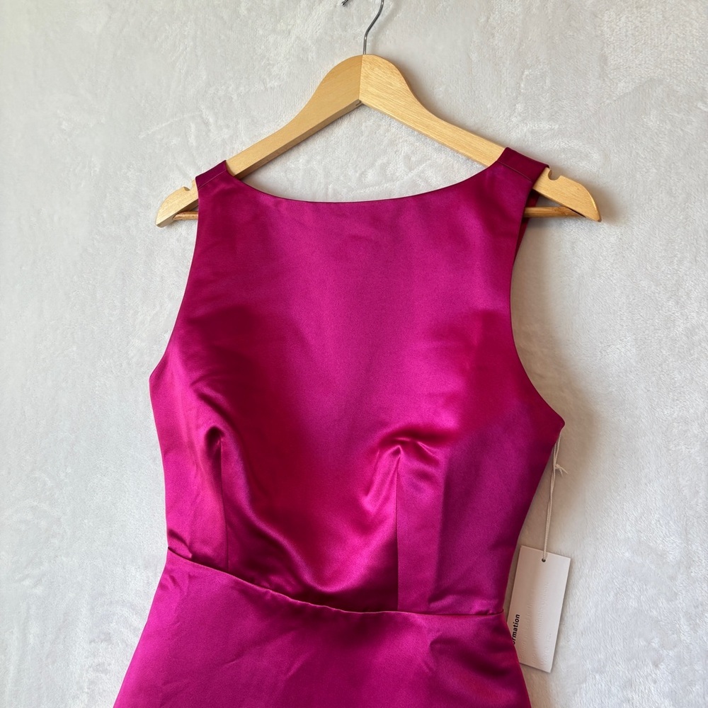 Reformation Zenni silk dress mini pink NWT 2‎ - Picture 3 of 10